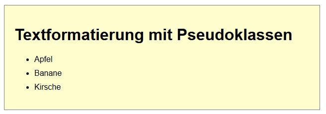 Basislayout mit einer Liste
