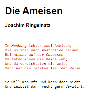 Gedicht mit Hover