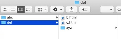 Verzeichnisstruktur unter Mac-OS