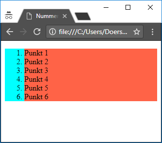 Sortierte Liste im Browser
