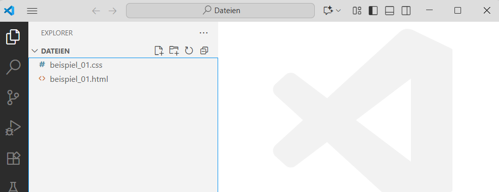 Dateien in VS